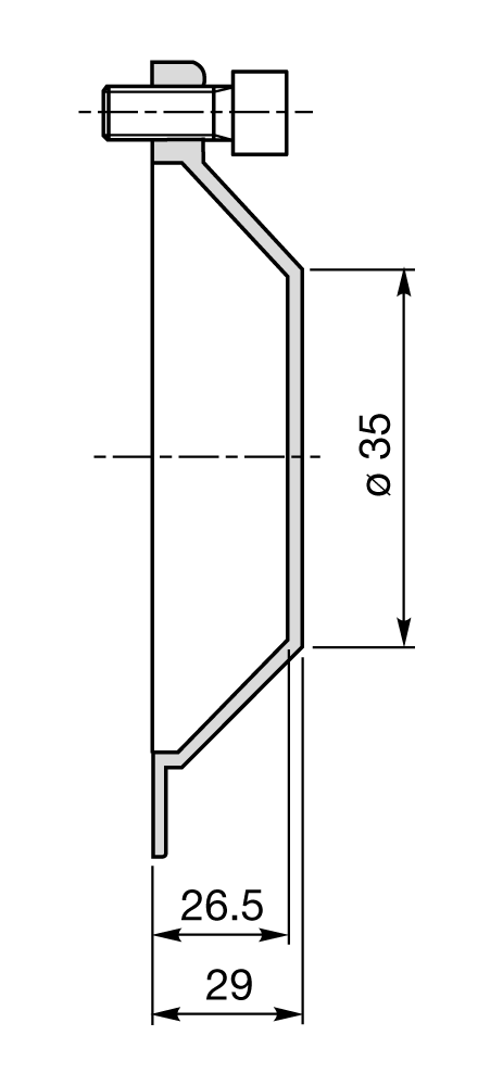 Maatschets beschermkap voor Bonfiglioli wormwielkast type W63