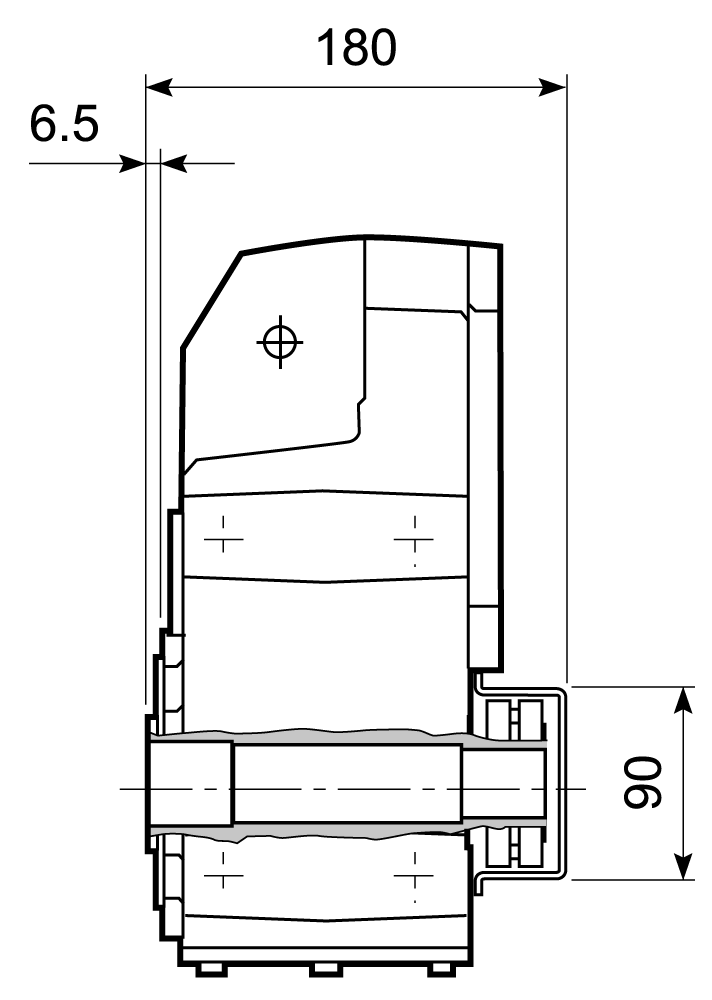 Maatschets beschermkap voor Bonfiglioli opsteek reductor type F31 versie S