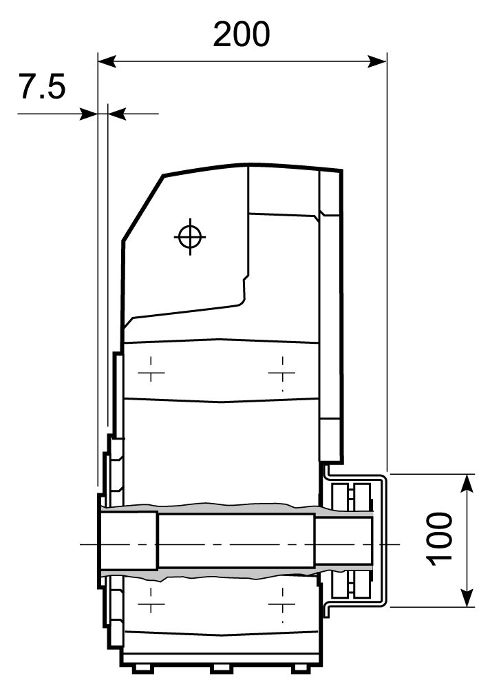 Maatschets beschermkap voor Bonfiglioli opsteek reductor type F41 versie S
