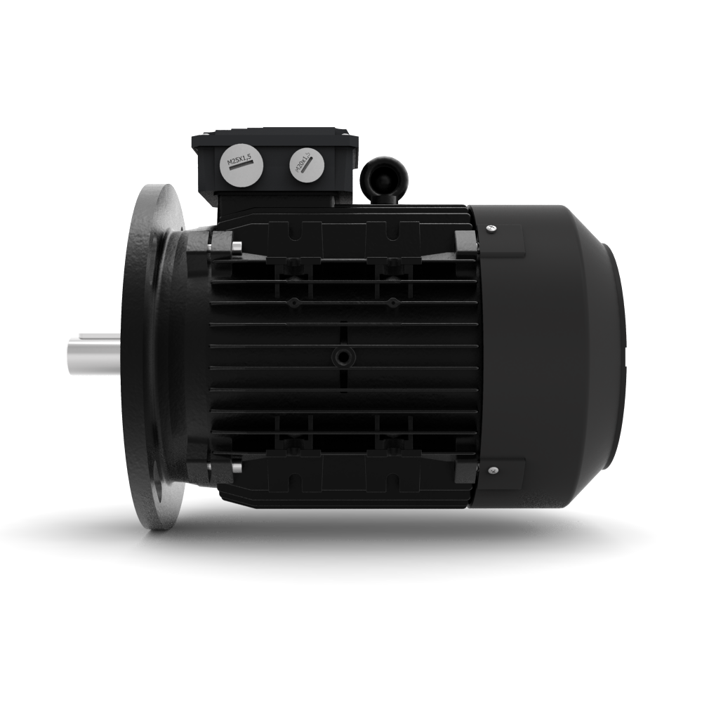AEG-Lafert AMPE-series aluminum three-phase motor IE3 mounting B5 right view