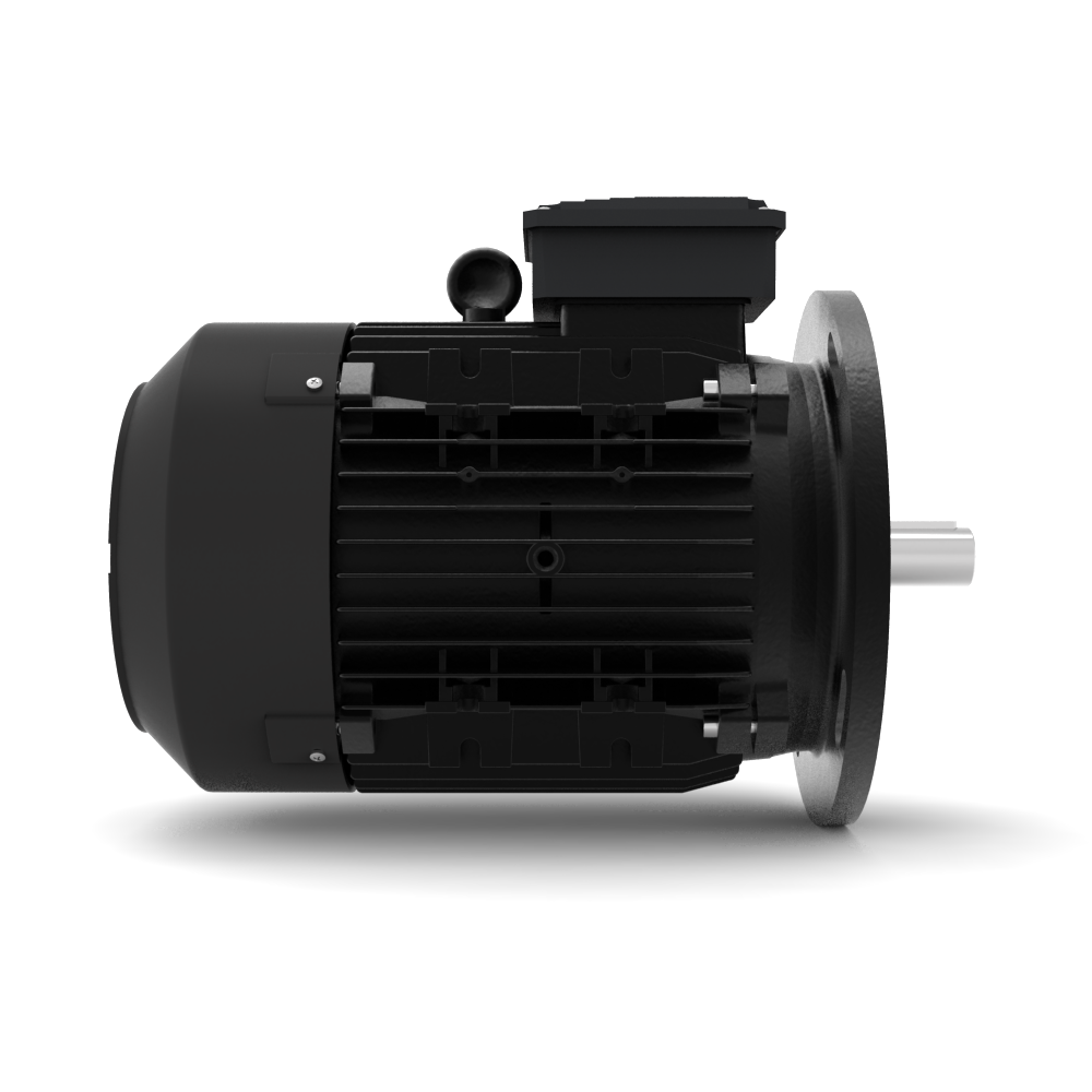 AEG-Lafert AMPE-series aluminum three-phase motor IE3 mounting B5 left view