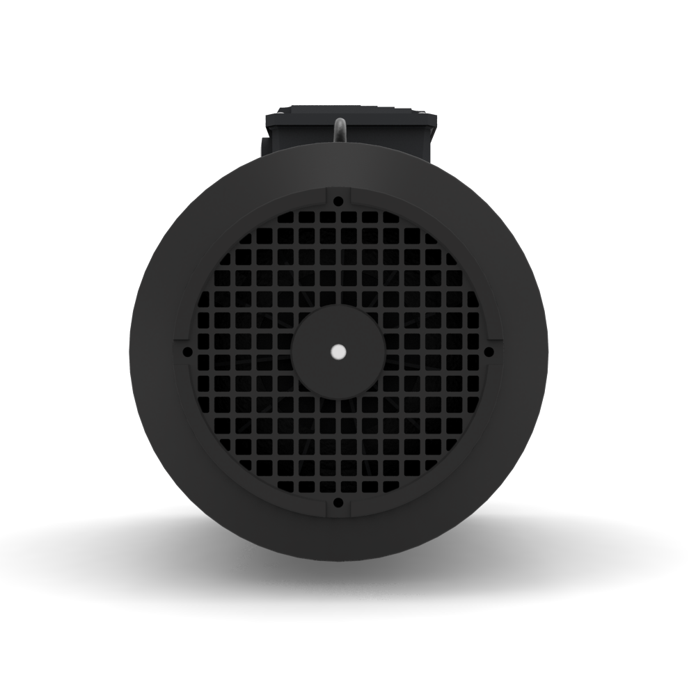 AEG-Lafert AMPE-series aluminum three-phase motor IE3 mounting B5 back view