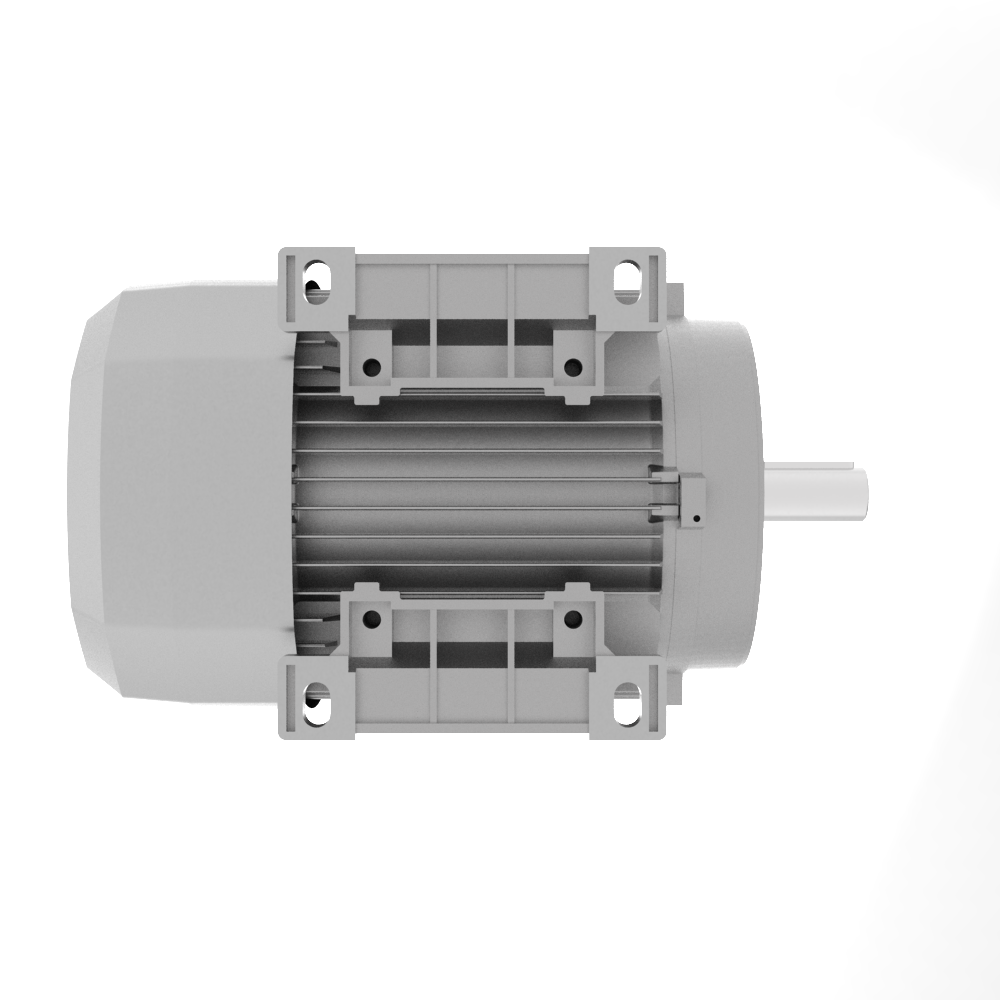 Bonfiglioli Riduttori BE-serie draaistroommotor IE2 bouwvorm B3 onder aanzicht