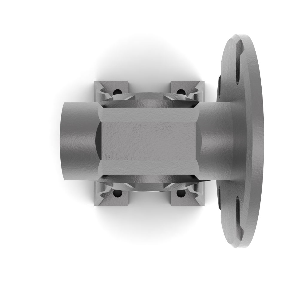 Bonfiglioli Riduttori VF-series worm gearbox mounting A with IEC motor flange B5 top view