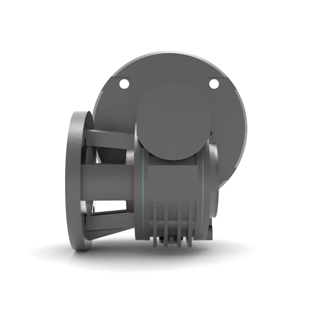 Bonfiglioli Riduttori VF-serie wormwielkast bouwvorm F met IEC motoraanbouwflens B5 linker aanzicht