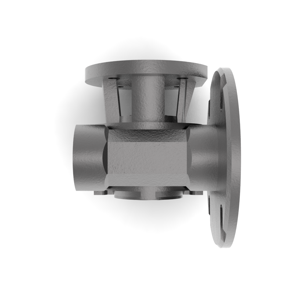 Bonfiglioli Riduttori VF-serie wormwielkast bouwvorm F met IEC motoraanbouwflens B5 boven aanzicht