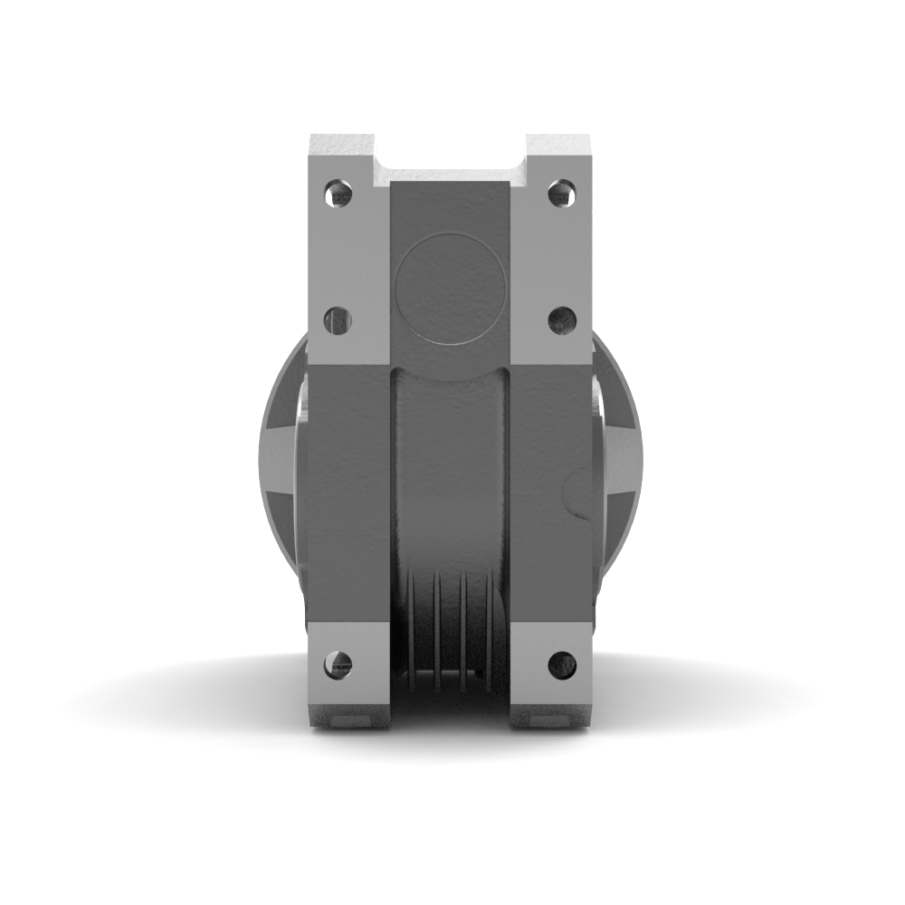 Bonfiglioli Riduttori W-serie gecombineerde wormwielkast bouwvorm U met aangebouwde draaistroommotor linker aanzicht