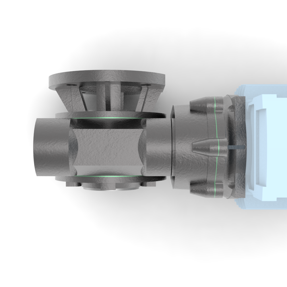 Bonfiglioli Riduttori VF-serie gecombineerde wormwielkast bouwvorm F met aangebouwde draaistroommotor boven aanzicht