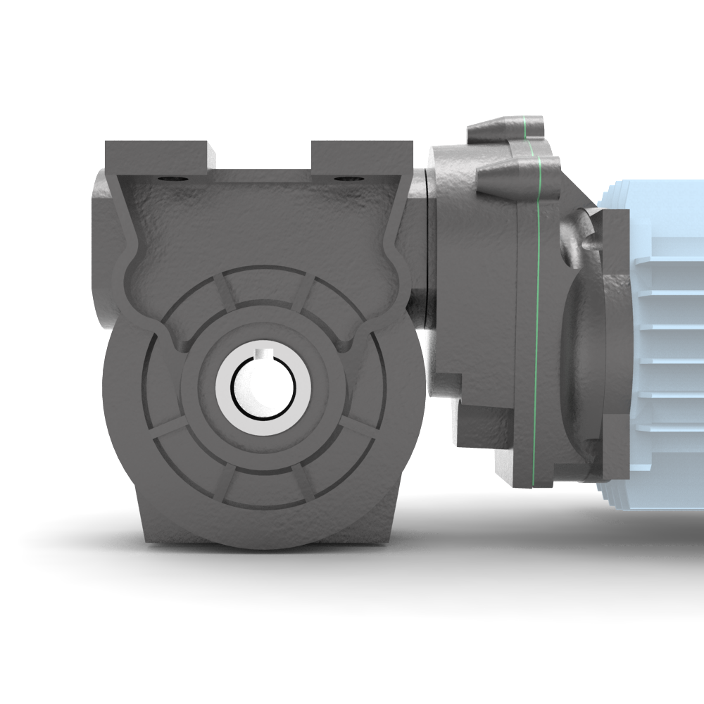 Bonfiglioli Riduttori VF-serie gecombineerde wormwielkast bouwvorm N met aangebouwde draaistroommotor voor aanzicht