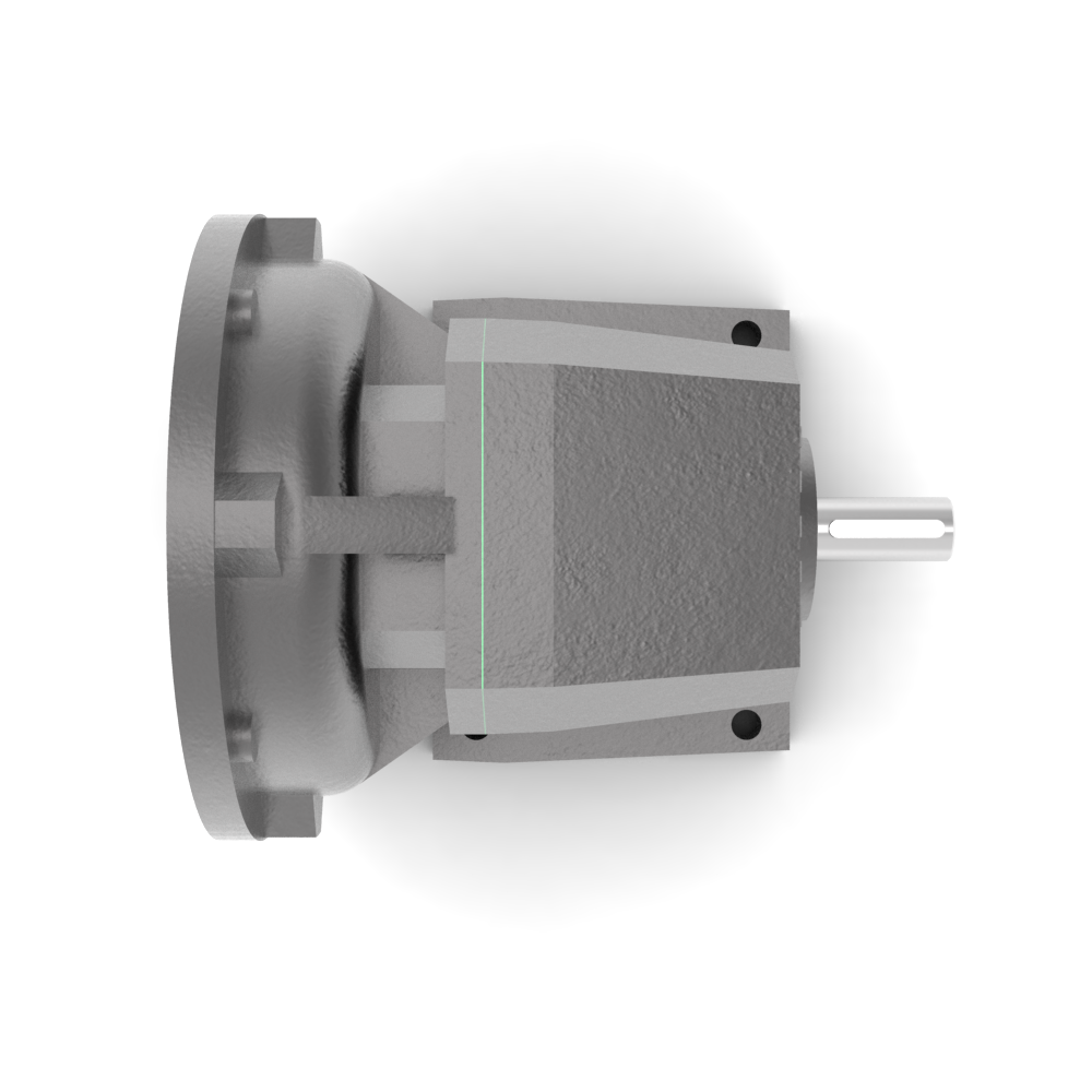 Bonfiglioli Riduttori S-series helical gearbox with Pfeet mounting and P motor flange top view