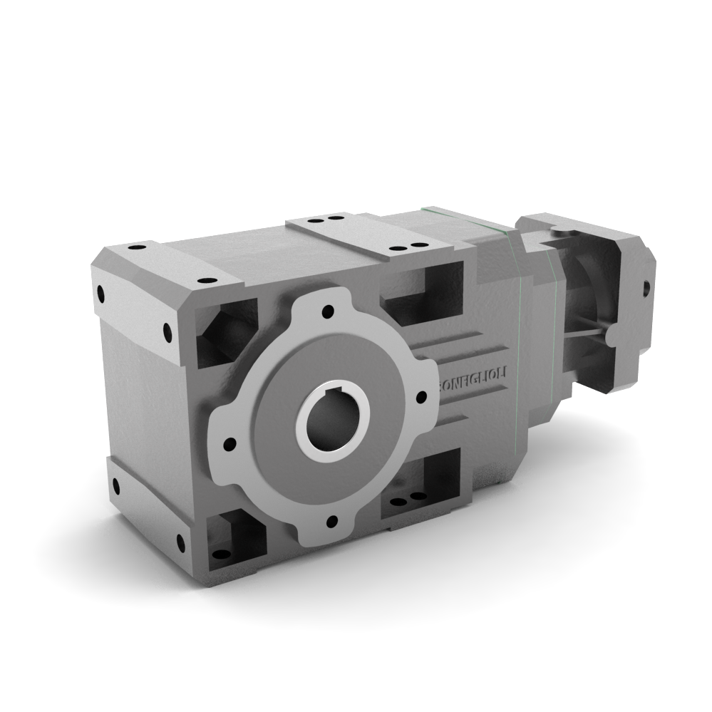 Bonfiglioli Riduttori A-serie kegeltandwielkast met SC servomotor aanbouwflens schuin voor aanzicht