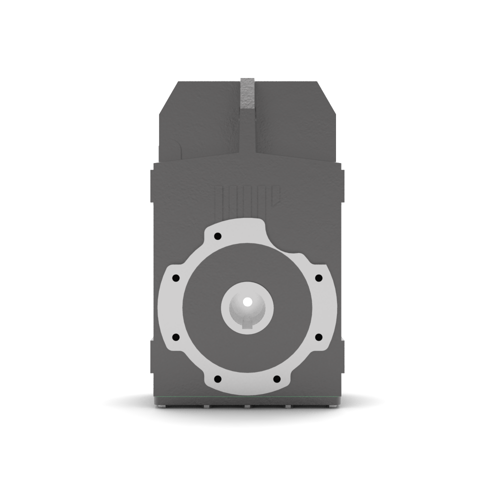 Bonfiglioli Riduttori F-serie opsteek tandwielkast met SK servomotor aanbouwflens linker aanzicht