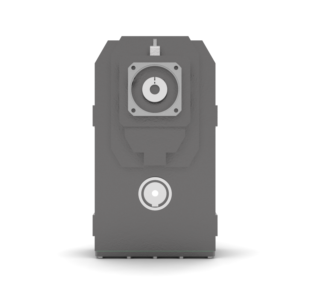 Bonfiglioli Riduttori F-serie opsteek tandwielkast met SC servomotor aanbouwflens rechter aanzicht