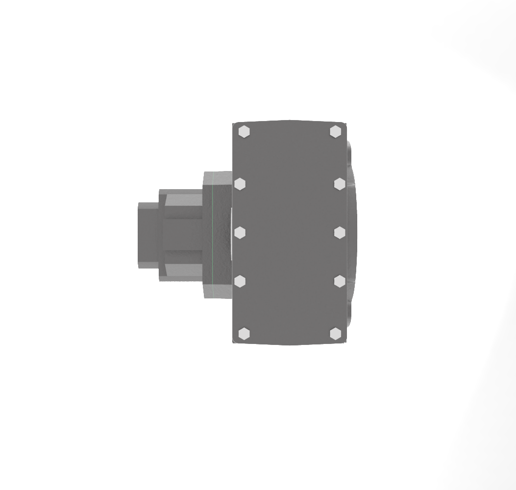 Bonfiglioli Riduttori F-serie opsteek tandwielkast met SC servomotor aanbouwflens onder aanzicht