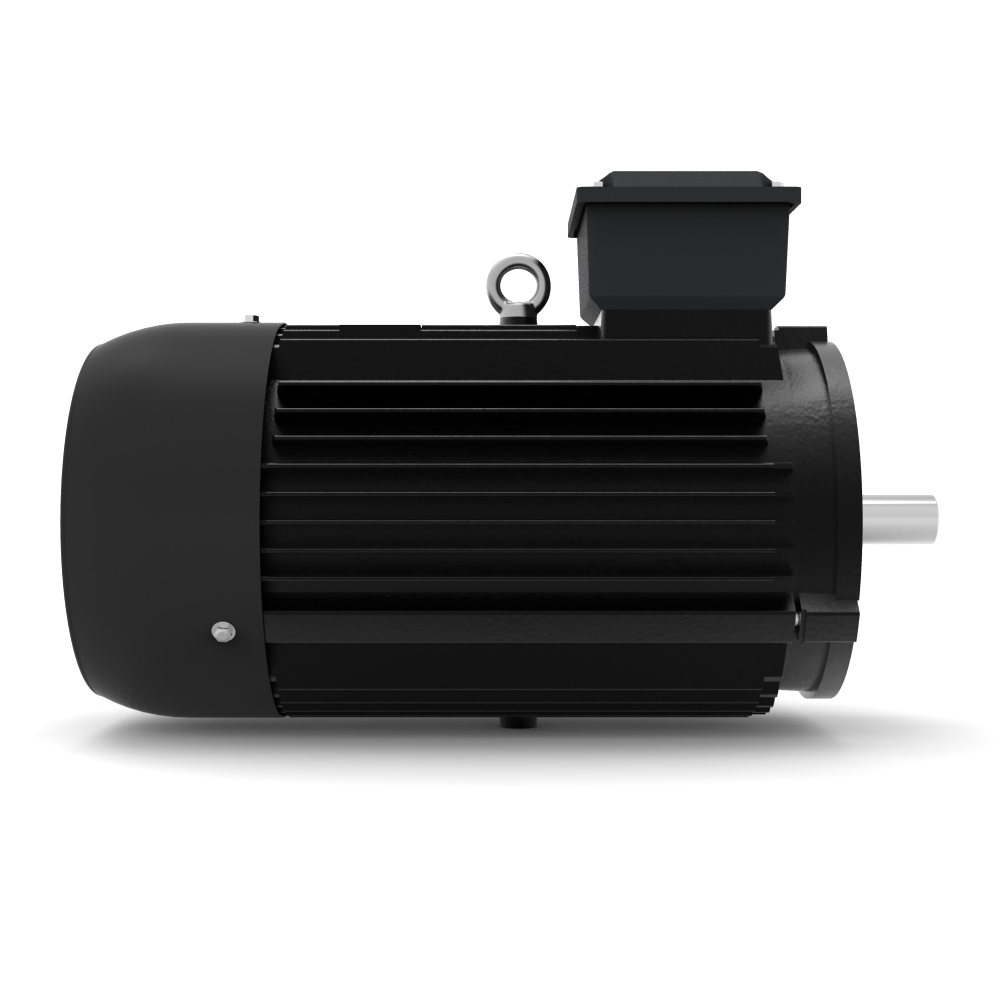 ELSTO YE3-serie gietijzeren draaistroommotor IE3 bouwvorm B14b linker aanzicht
