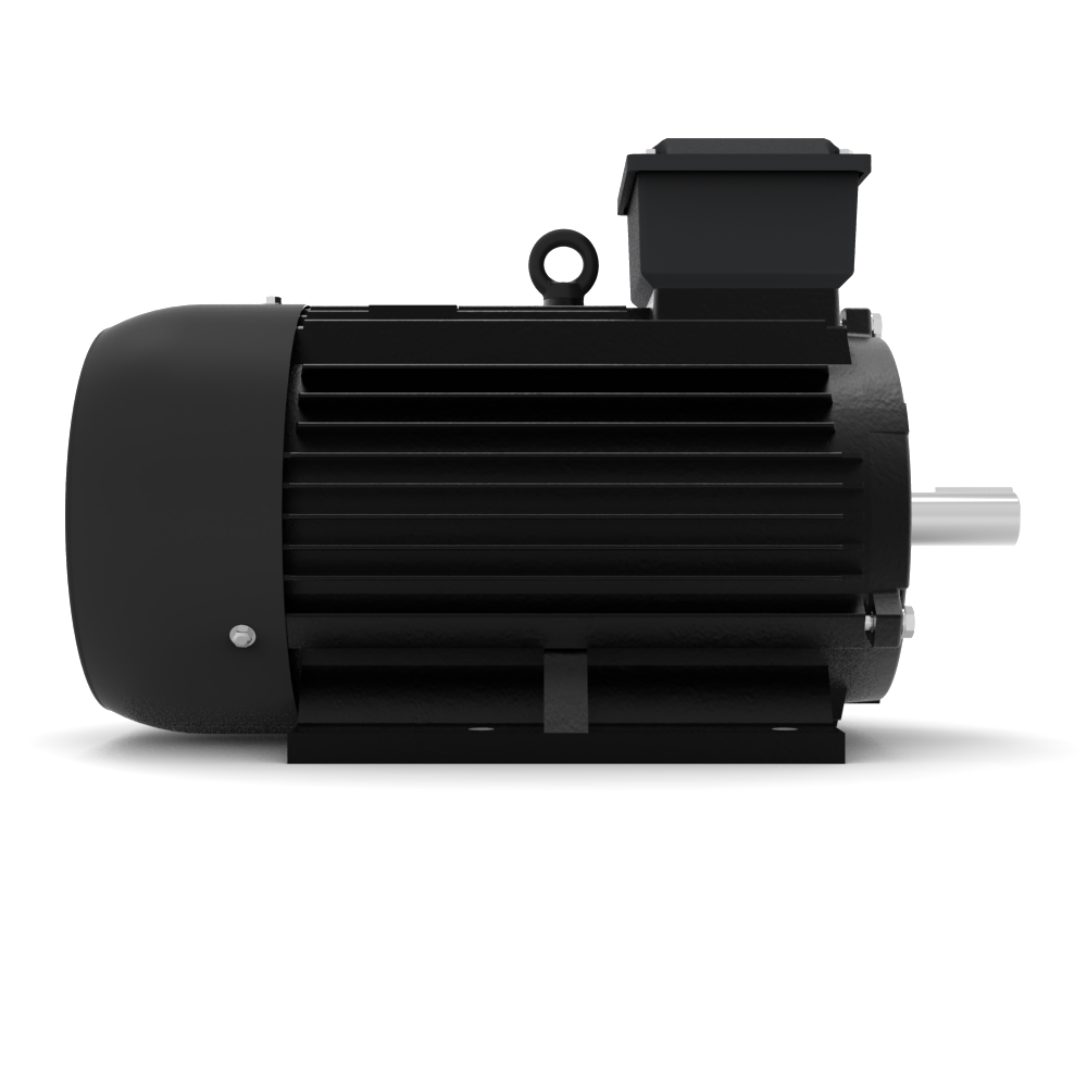 ELSTO YE3-serie gietijzeren draaistroommotor IE3 bouwvorm B3 linker aanzicht