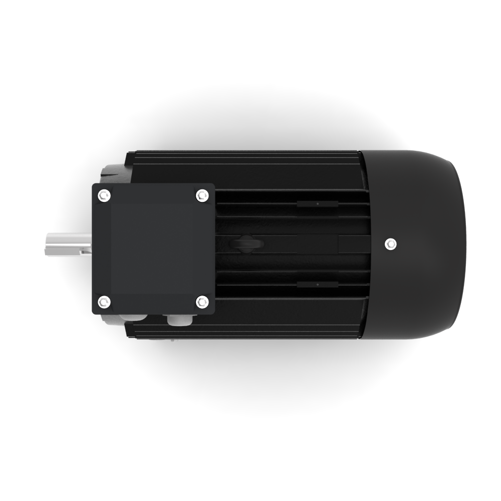 ELSTO YE3-serie gietijzeren draaistroommotor IE3 bouwvorm B3 boven aanzicht