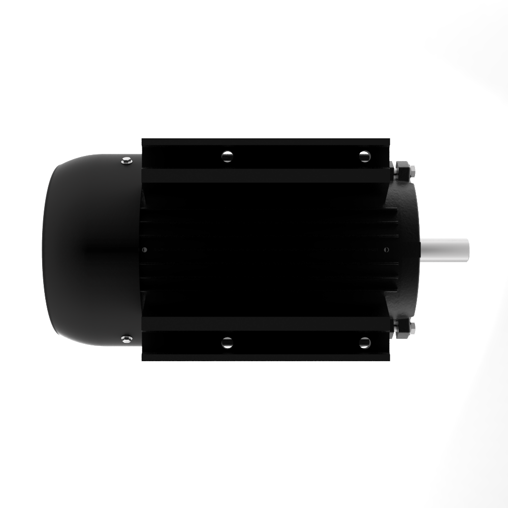 ELSTO YE3-serie gietijzeren draaistroommotor IE3 bouwvorm B3 onder aanzicht