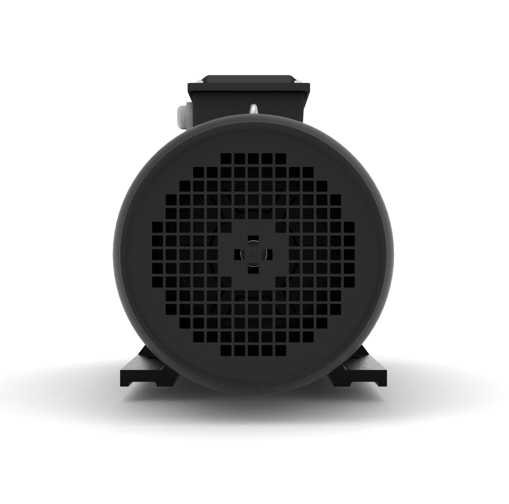 ELSTO YE3-series cast iron three-phase motor IE3 mounting B3/B5 back view