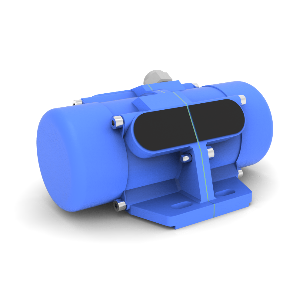 Vibration motor eenfase KVBM-series angled rear view