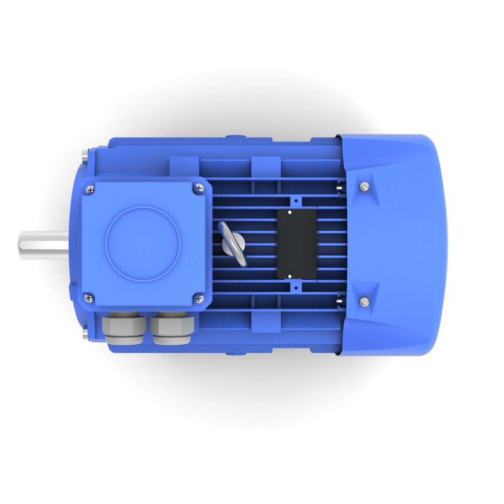 ELSTO Q3E-serie aluminium draaistroommotor IE3 bouwvorm B3 boven aanzicht
