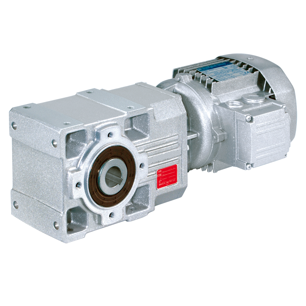 Bonfiglioli Riduttori helical bevel gearbox A-series version P with integrated IEC three-phase motor color aluminum